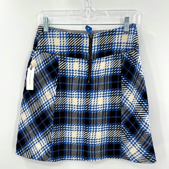 NWT Anthropologie Maeve Plaid Tweed Skirt Size 2 - Picture 4 of 7